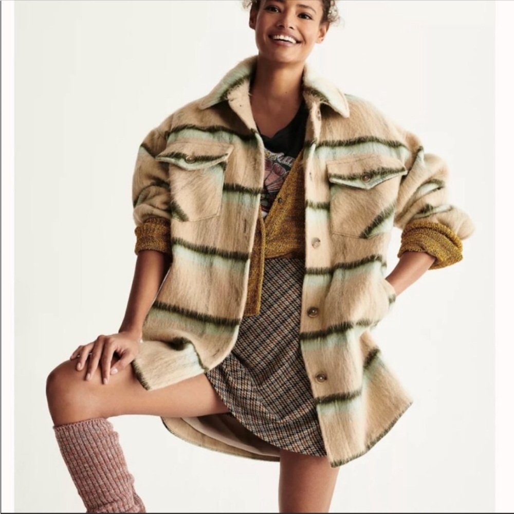 Free People Wool Shirt Jacket